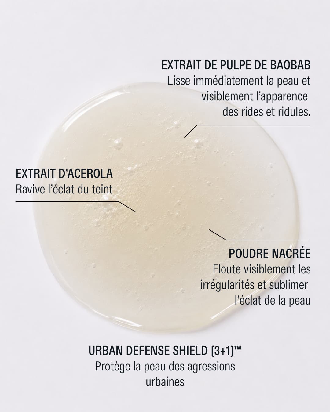 Texture et Ingredients Essence Sublimatrice